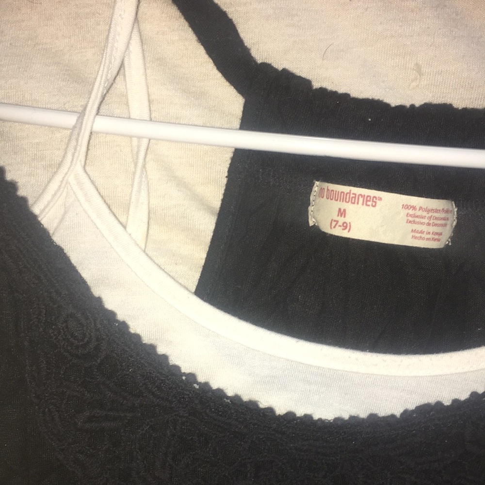 Black tank with white under shirt. - Picture 3 of 6